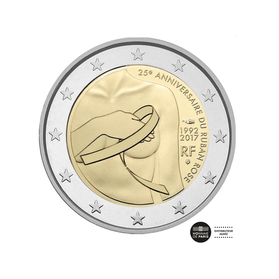 France 2017 - 2 euro commemorative - 25th anniversary of the fight against breast cancer