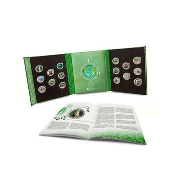 Coffret Espagne 2022 – Animaux en voie d'extinction - Lot de 16 monnaies de 1,5 Euro