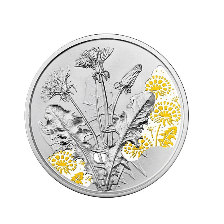 De paardenbloem - valuta van € 10 geld - be 2022