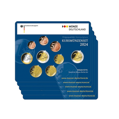 Allemagne 2024 - 2 Euros Commémorative - Mecklembourg - BU - Lot des 5 ateliers