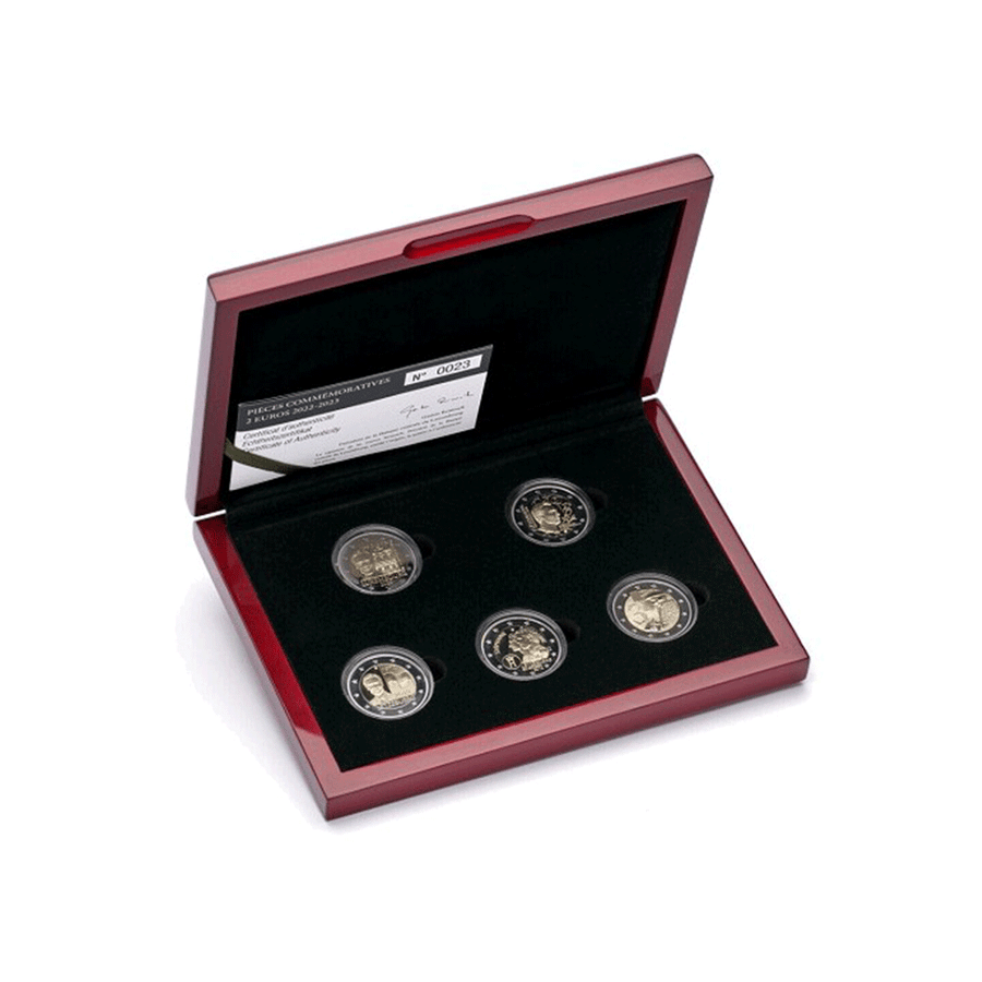 Luxembourg 2022/2023 - Coffret de 5 pièces de 2€ BE