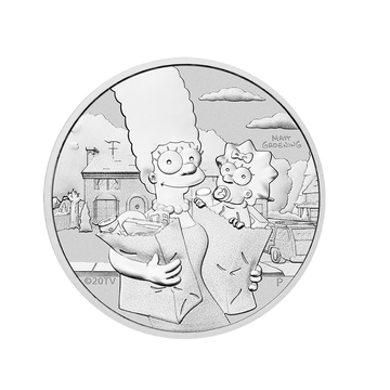 The Simpsons - Marge and Maggie - Monnaie de 1$ Argent - BU 2021