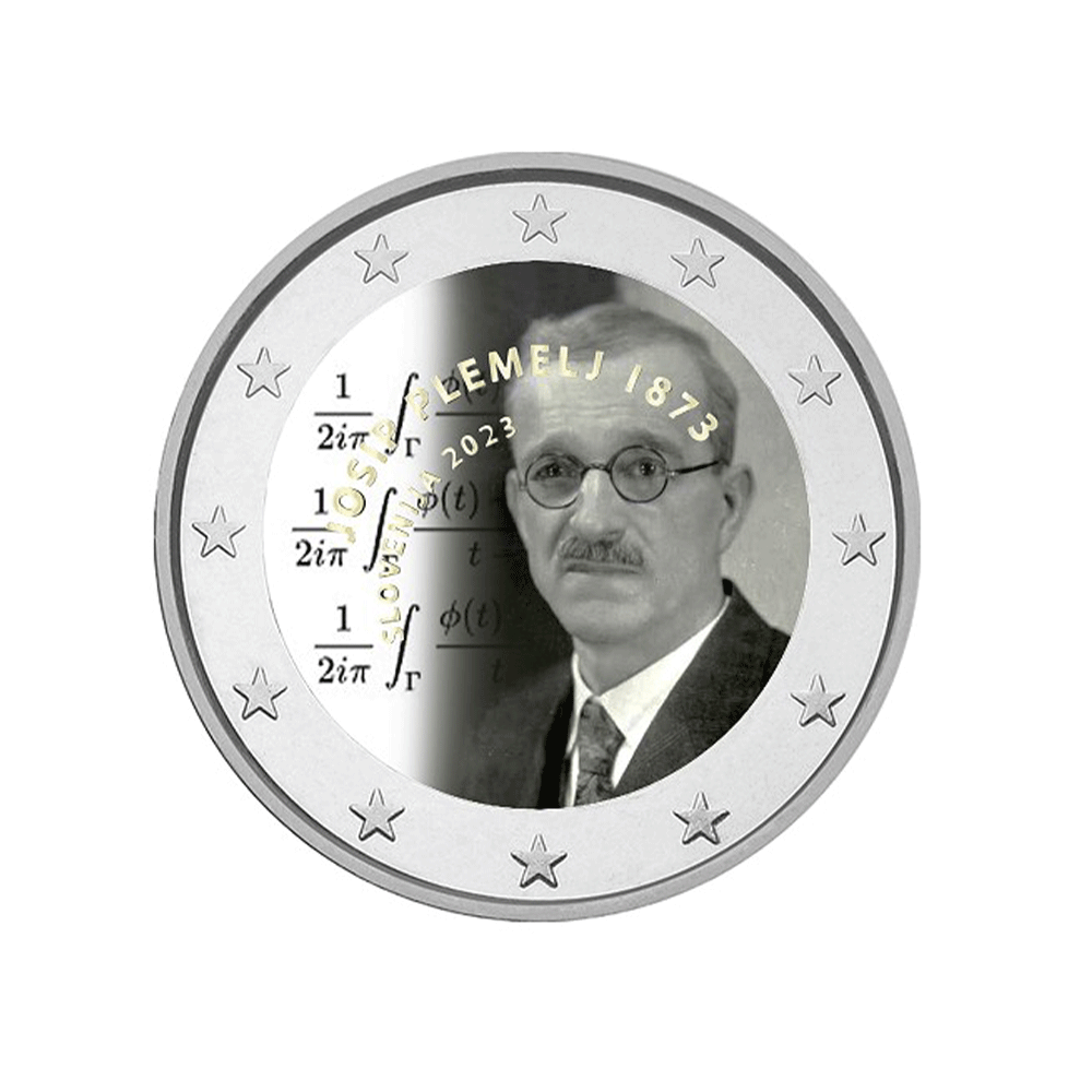 Slovénie 2023 - 2 Euro Commémorative - 150è Anniversaire de la naissance de Josip Plemelj - Colorisée