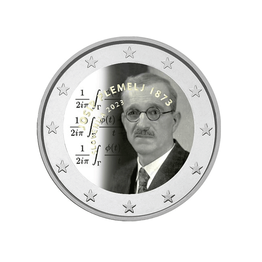 Slovenia 2023 - 2 Euro commemorative - 150th anniversary of the birth of Josip Plemelj - Colorized