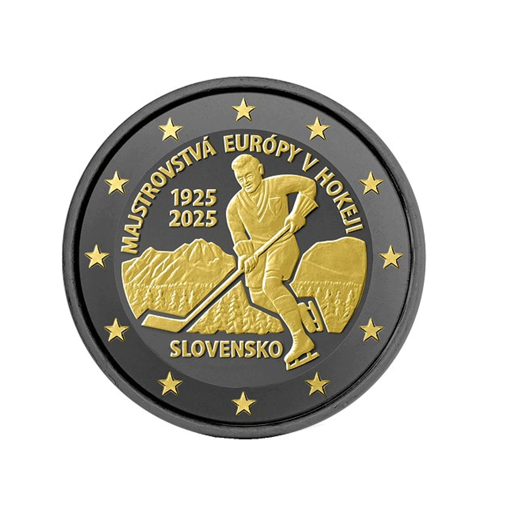 Slovaquie 2025 - 2 Euro Commémorative - 100 ans du premier tournoi sportif international en Slovaquie - Ruthenium