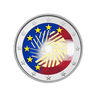 Letônia 2015 - 2 euros comemorativo - Presidente da UE - colorido