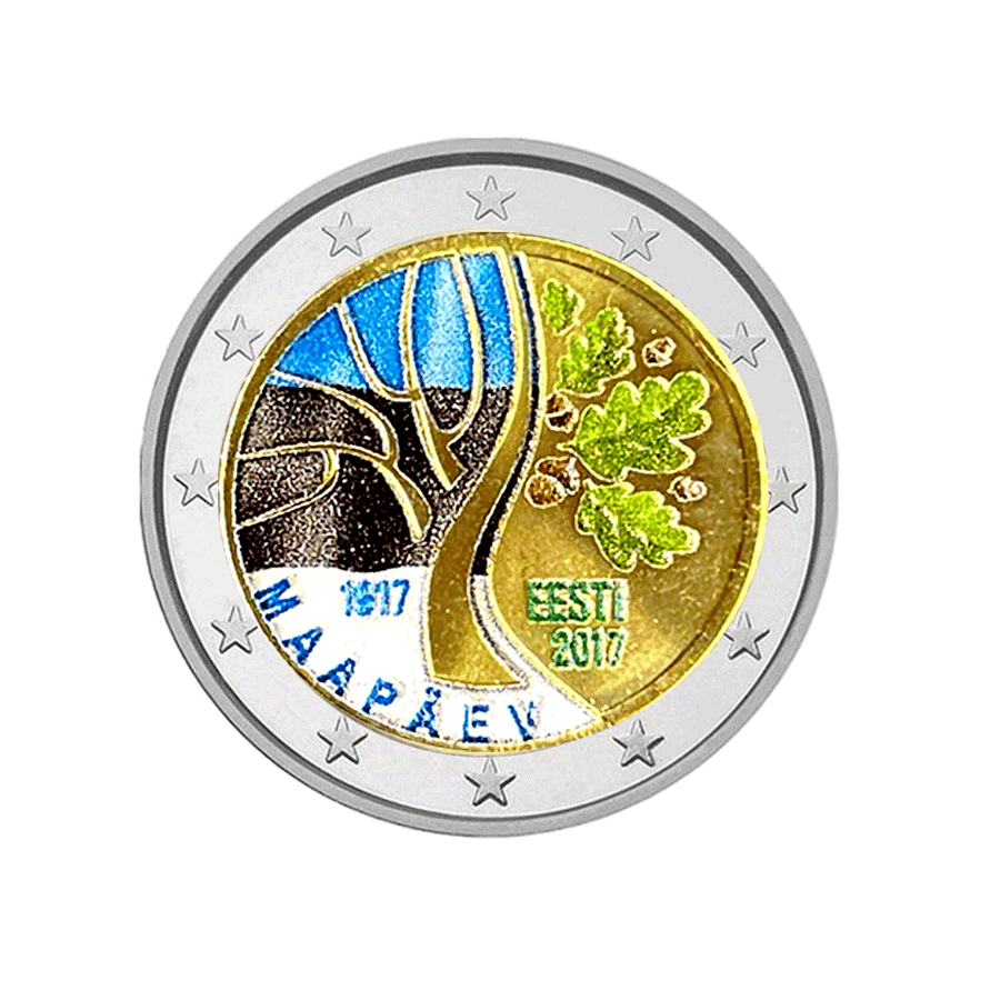 Estonia 2017 - 2 Euro Commemorative - Centesimo dell'elezione dell'Assemblea Estone - Colorized #2