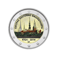 Lettonie 2014 - 2 Euro Commémorative - Riga, Capitale Européenne de la Culture - Colorisée