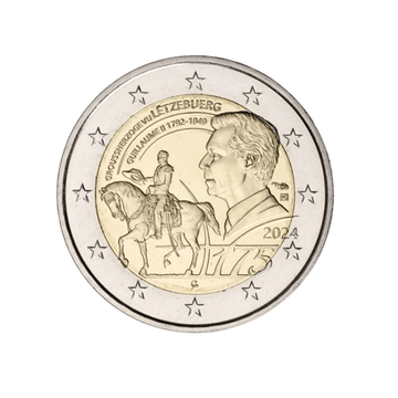 Luxemburgo 2024 - 2 Euro Coincard - 175º aniversário da morte do Grand Duke Guillaume II