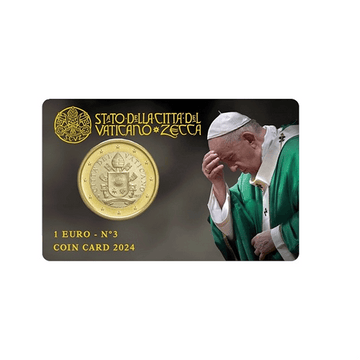 Vatican 2024 - Coincard de 1 Euro - Armoiries du pape François #3