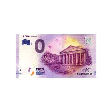 Souvenir ticket from zero Euro - Roma Pantheon - Italy - 2017