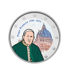 Pape François - 2 Euros Commémorative - 2025 - Colorisée #2
