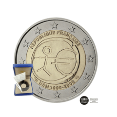 ⁣⁢Франция 2009 - 2 Евро Възпоменателна - Икономически и валутен съюз - Proof⁤⁣