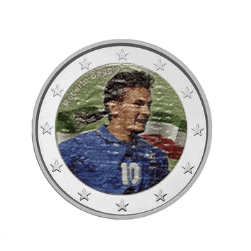 Roberto Baggio - 2 Euro Commémorative - Colorisée