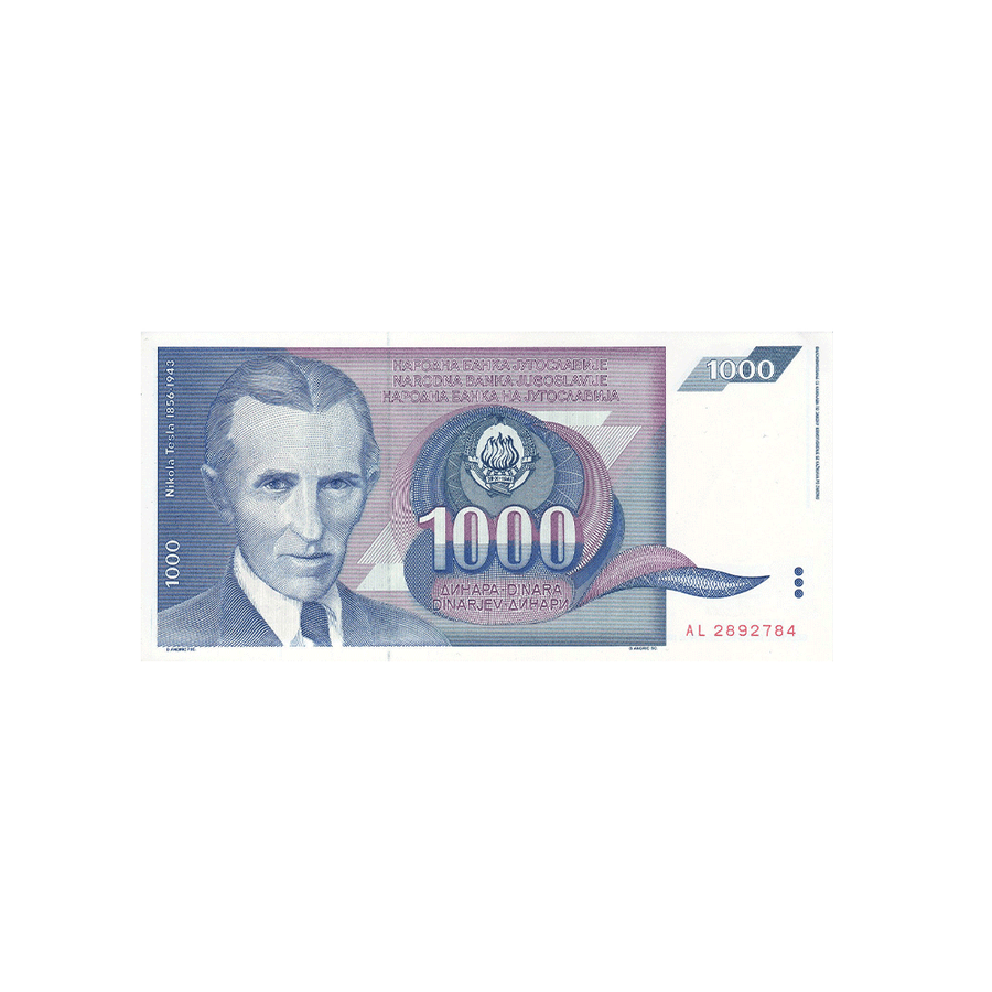Yougoslavie - Billet de 1000 Dinars - 1991