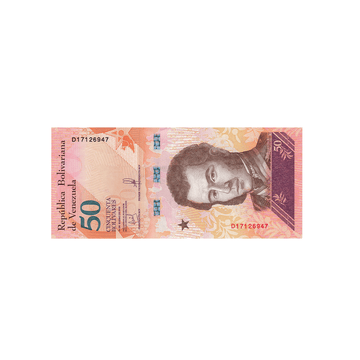 Bolivie - Billet de 50 Bolivares - 2018