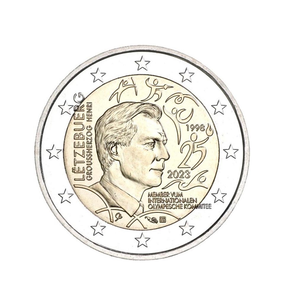 Luxembourg 2023 - 2 Euro commemorative - 25th anniversary of the admission of the Grand Duke Henri as a member of the IOC