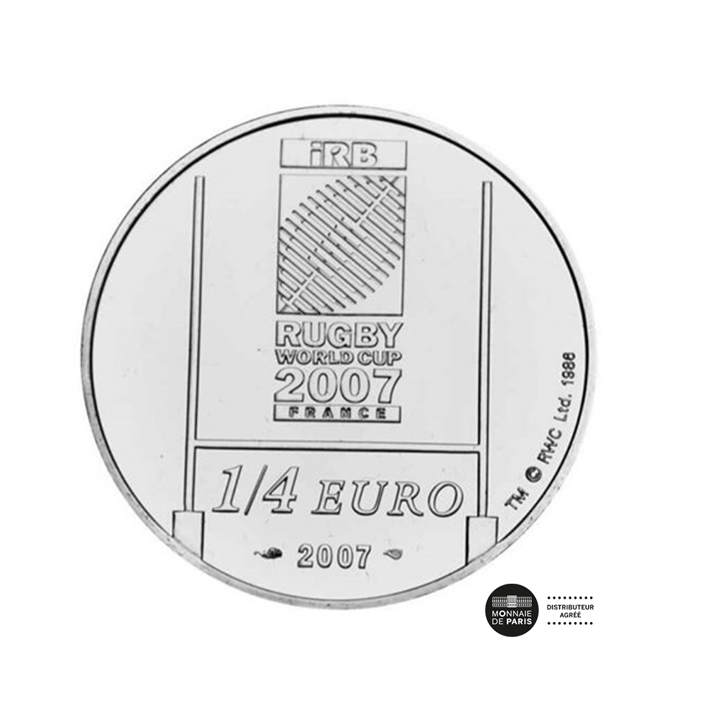 Rugby collection - Coupe du Monde - Monnaie de 1/4€ Argent - BU 2007