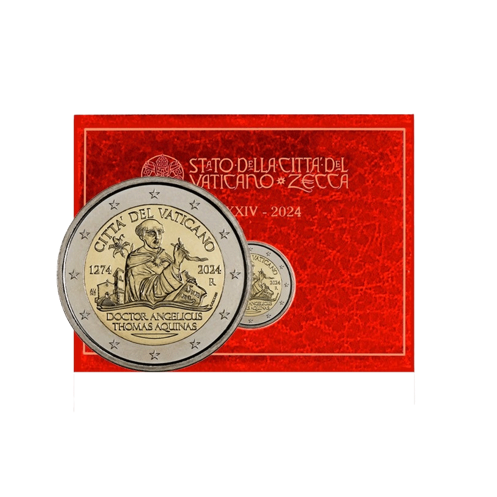 Vatican 2024 - 2 Euros Commémorative - 750è Anniversaire de la Mort de Saint Thomas d'Aquin - BU