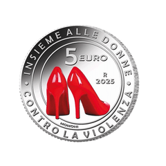 Italie - Contre la Violence faite aux Femmes - Monnaie de 5€ Argent - BE 2025