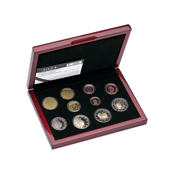 Luxembourg 2023 - Coffret de 10 pièces contenant les trois 2 Euro Commémoratives - BE