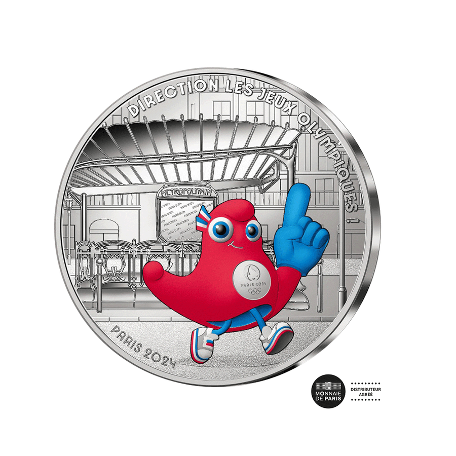 Jeux Olympiques de Paris 2024 - La France Accueille les Jeux - Direction les Jeux Olympiques ! - Monnaie de 50 Euro Argent -  Vague 2