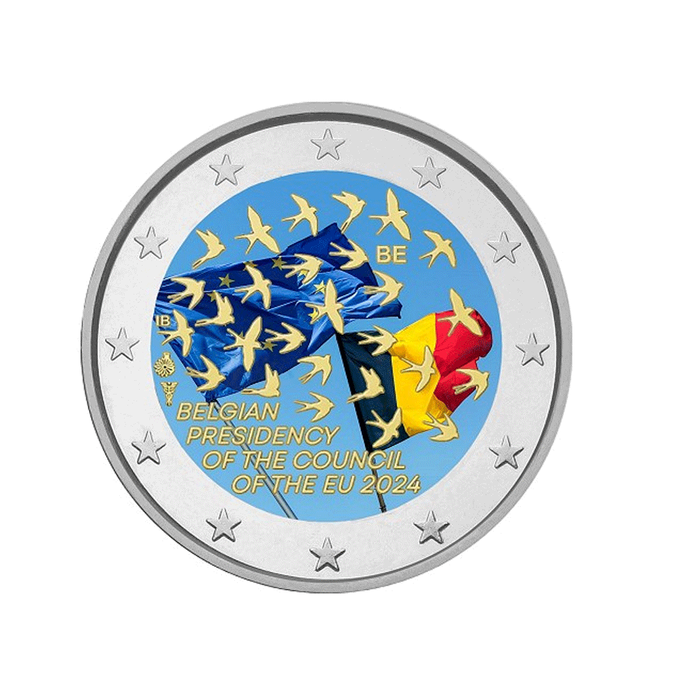 Bélgica 2024 - 2 Euro comemorativo - Presidente da UE - Colorizado