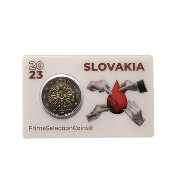 Slovaquie 2023 - 2 Euro Coincard - 100 ans de la première Transfusion Sanguine