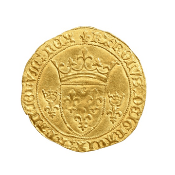 Monnaie ancienne en or  « Ecu d’or à la couronne Charles VII »
