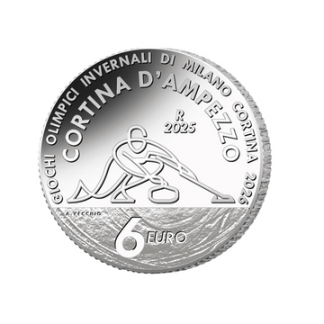Curling - Monnaie de 6€ Argent - Fleur de Coin 2025