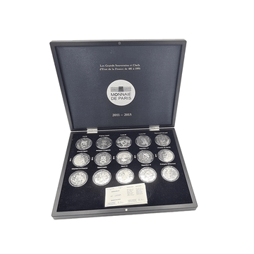 Box - The great sovereigns and heads of state of France from 481 to 1995