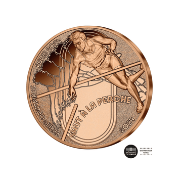 Jeux Olympiques de Paris 2024 - Série Les Sports - Saut à la perche  - Monnaie de 1/4€ - 2024