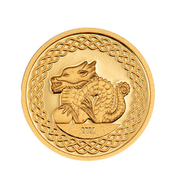 Large Dragon - Currency of 1000 Togrog 1/2 G Or - BE 2024