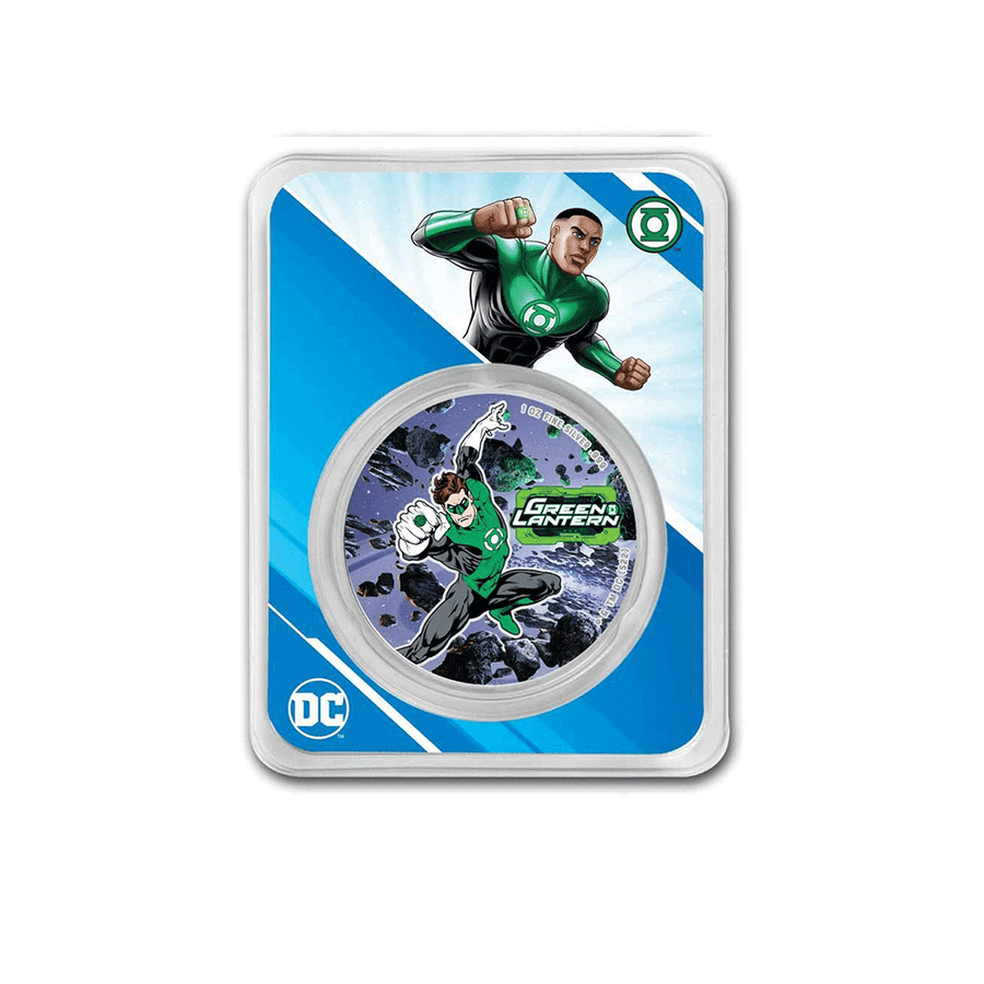 Green Lantern - Monnaie de 5 Dollars 1 Oz Argent - BU 2023 - Colorisée