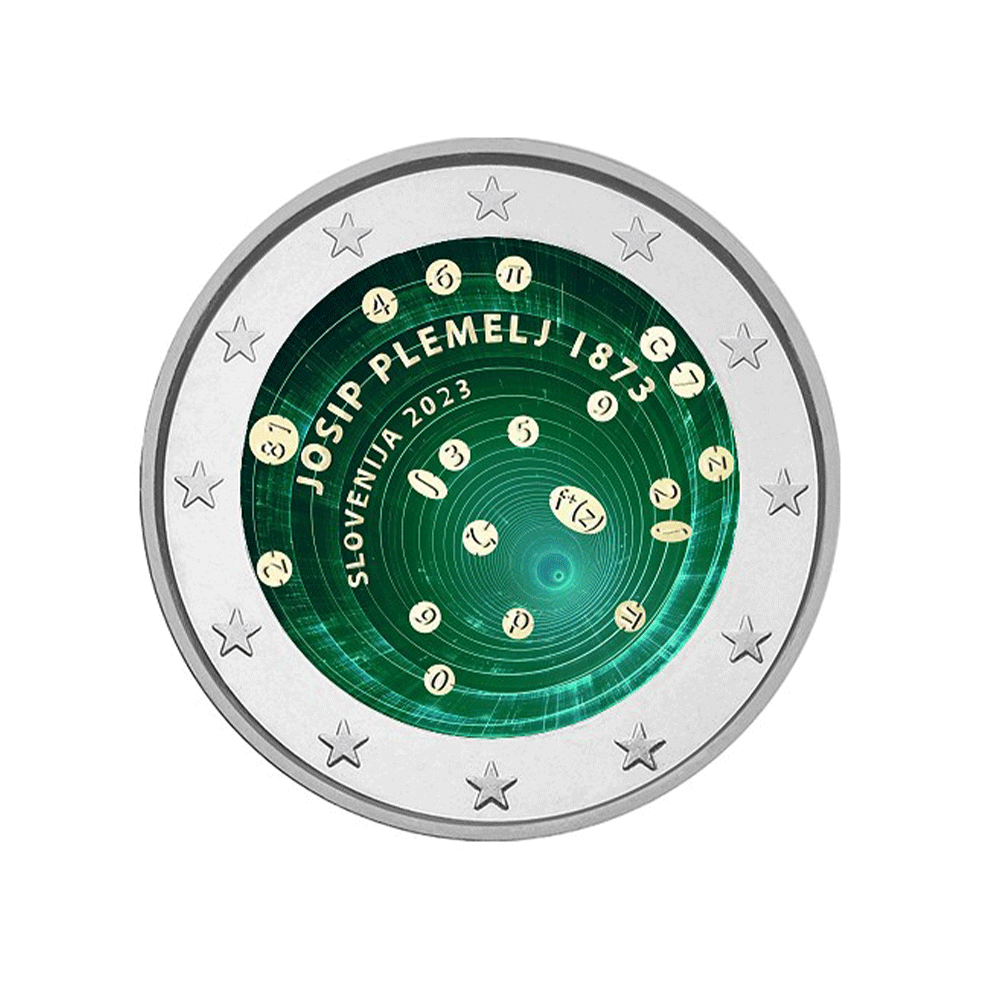 Slovenia 2023 - 2 Euro commemorative - 150th anniversary of the birth of Josip Plemelj - Colorized