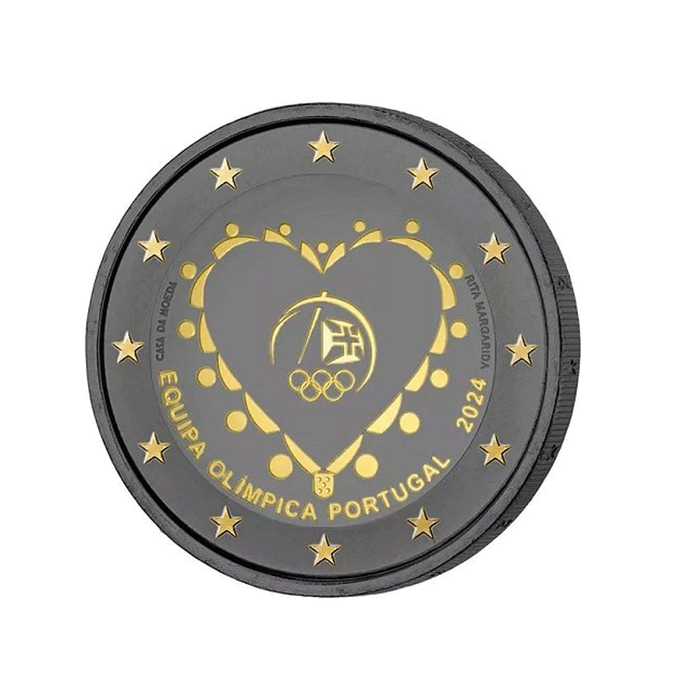 Portugal 2024 - 2 Euro Commémorative - Equipe Olympique Portugaise - Ruthenium