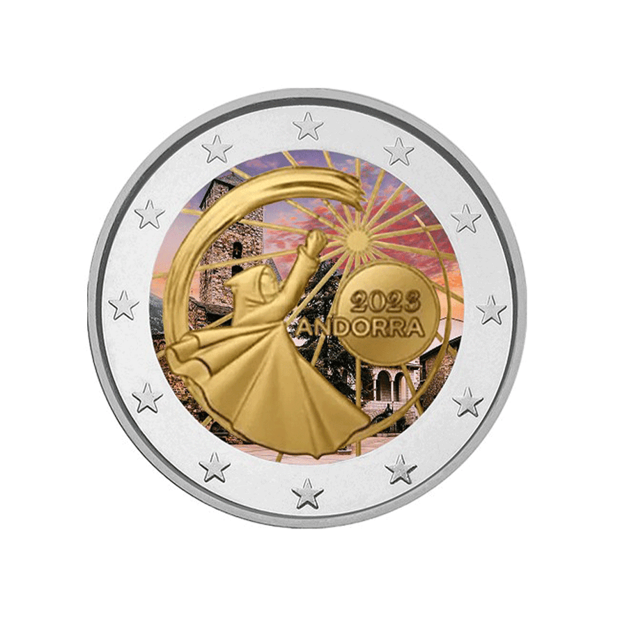 Andorre 2023 - 2 Euro Commémorative - Fête du Solstice d'été - Colorisée