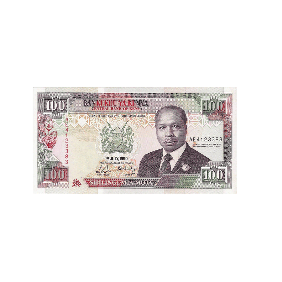 Kenya - Billet de 100 Shillings - 1989-1995