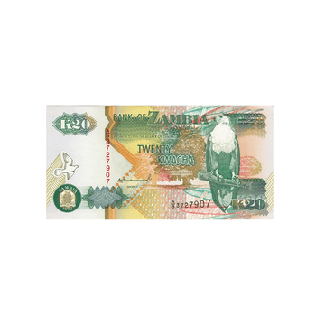 Zambie - Billet de 20 Kwacha - 1992