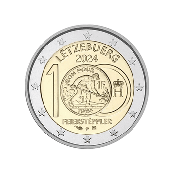 Luxembourg 2024 - 2 Euro Commémorative - 100 ans de l'introduction des pièces en Francs Luxembourgeois représentant le "Feierstëppler"