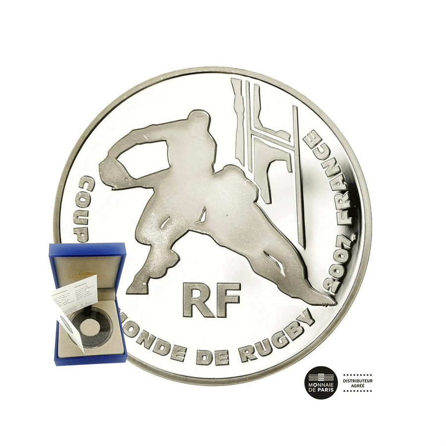 Rugby collection - Coupe du Monde - Monnaie de 1,50€ Argent - BU 2007