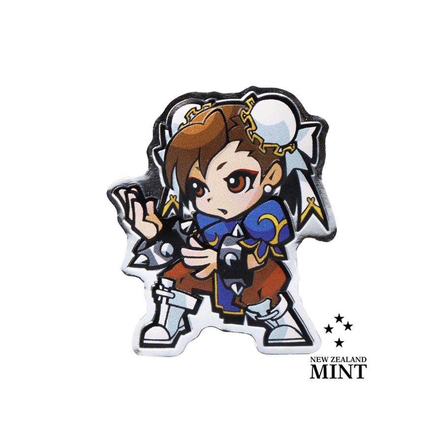 Street Fighter - Mini -Kämpfer Chun Li - 1 Unz Silber 2021