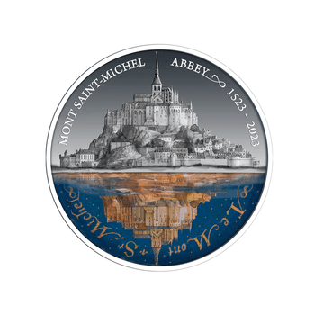 500è Anniversaire de l'abbaye du Mont Saint-Michel - Monnaie de 5 Dollars Argent - Antique Finish 2023
