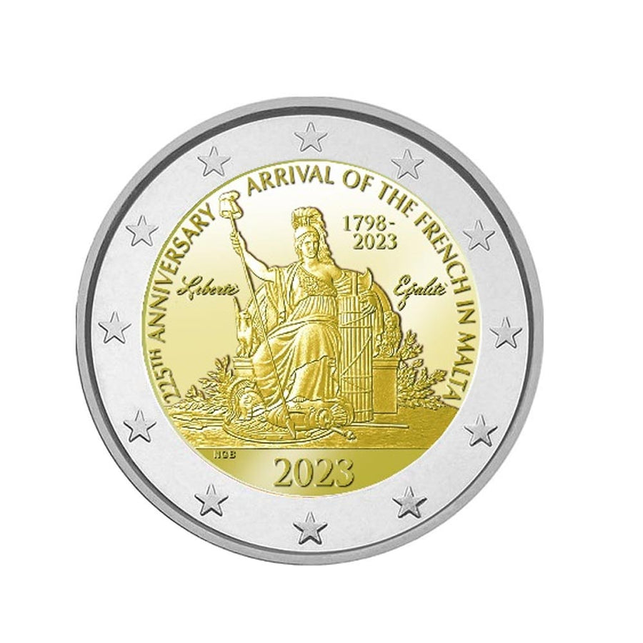 Malte 2023 - 2 Euro Coincard - 225è Anniverversaire de l'arrivée des français à Malte