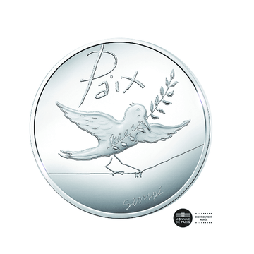 Les Valeurs de la République - "La Paix" par Sempé - Monnaie de 50€ Argent - automne/hiver - 2014