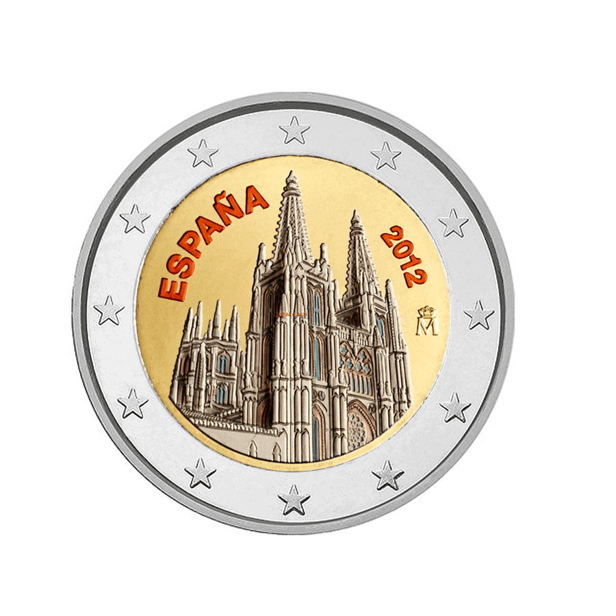 Spain 2012 - 2 Euro commemorative - Burgos cathedral - Colorized