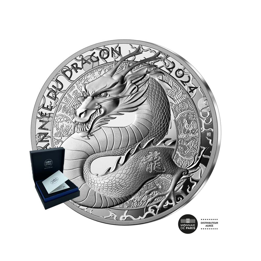 10 EUROS ARGENT - ANNEE DU DRAGON (2024) - Yvert et Tellier - Philatélie et  Numismatique