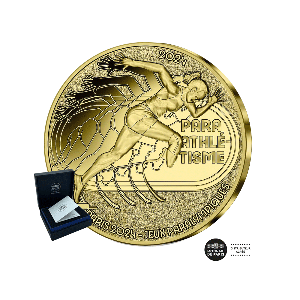 Jeux Olympiques de Paris 2024 - Série Les Sports - Para athlétisme - Monnaie de 50€ Or 1/4Oz - BE 2024