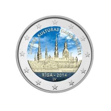 Lettonie 2014 - 2 Euro Commémorative - Riga, Capitale Européenne de la Culture - Colorisée