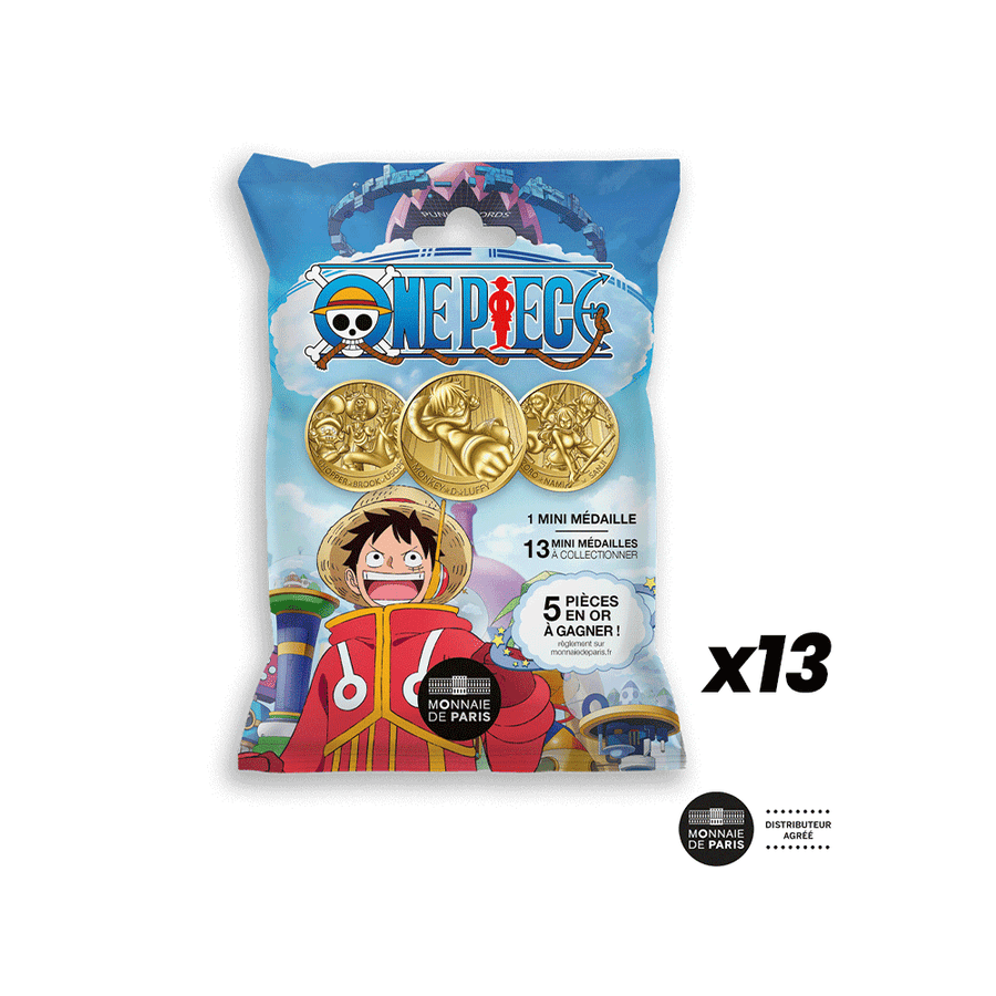 One Piece - Lot de 13 mini-médailles aléatoires - 2025